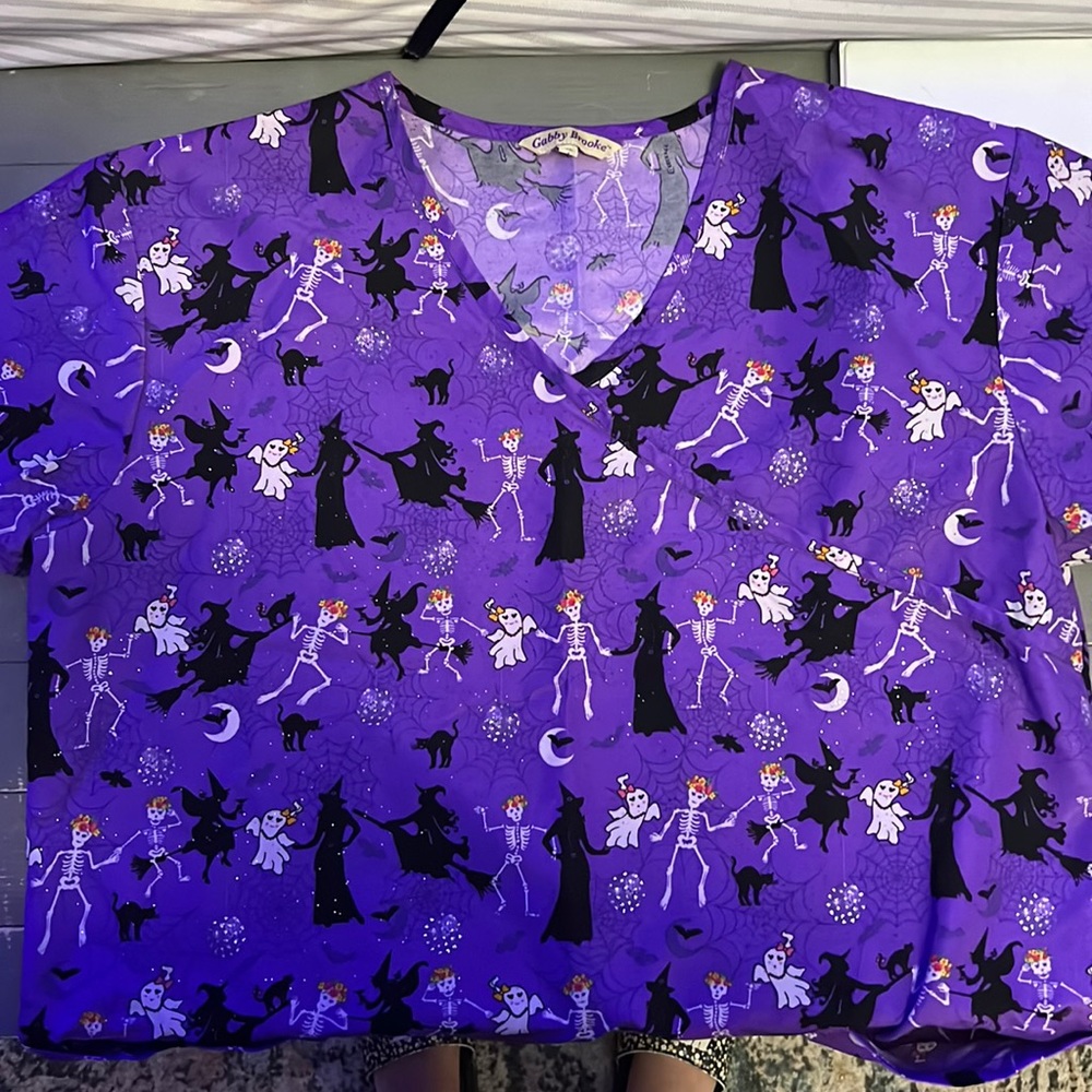 Halloween Scrub Top